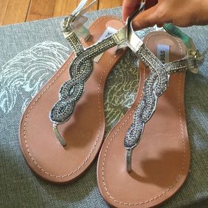 Steve Madden beaded sandals